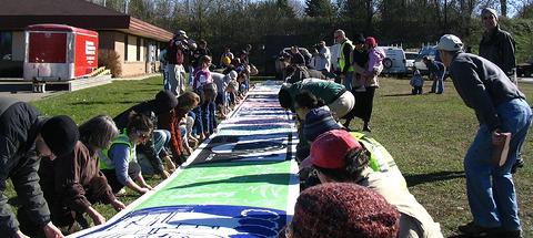 The 104-foot-long Day of the Dead Print